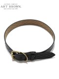 【 ART BROWN（アートブラウン） 】　ダイヤモンドステッチベルト [ 35mm幅 ] [ HORWEEN CHROMEXCEL LEATHER ] [ BLACK ]