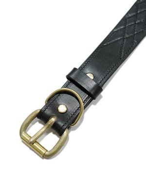 画像3: 【 ART BROWN（アートブラウン） 】　ダイヤモンドステッチベルト [ 35mm幅 ] [ HORWEEN CHROMEXCEL LEATHER ] [ BLACK ]