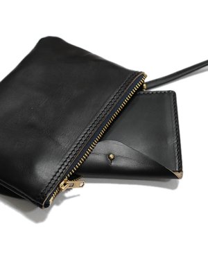 画像5: 【 ART BROWN（アートブラウン） 】　ミニショルダーバッグ [ HORWEEN CHROMEXCEL LEATHER ] [ BLACK ] 【 メール便可 】