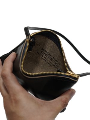 画像4: 【 ART BROWN（アートブラウン） 】　ミニショルダーバッグ [ HORWEEN CHROMEXCEL LEATHER ] [ BLACK ] 【 メール便可 】