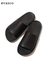 【 vasco（ヴァスコ） 】　レザートラベルサンダル　[ Leather Travel Sandal ] [ BLACK ]