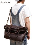 【 vasco（ヴァスコ） 】　LEATHER NELSON 2WAY BAG　[ BROWN ]