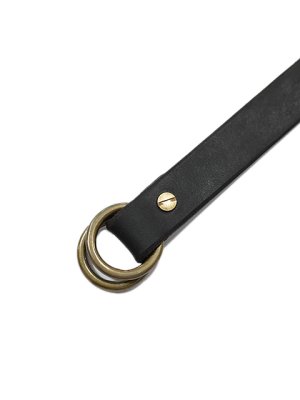 画像2: 【 vasco（ヴァスコ） 】　レザーリングベルト　[ Leather Ring Belt Narrow ] [ BLACK ]