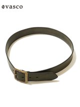【 vasco（ヴァスコ） 】　レザーギャリソンベルト　[ Leather Garrison Belt ] [ OLIVE ]