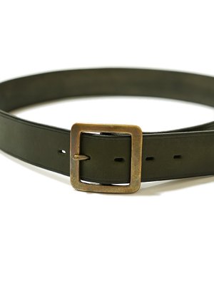 画像3: 【 vasco（ヴァスコ） 】　レザーギャリソンベルト　[ Leather Garrison Belt ] [ OLIVE ]