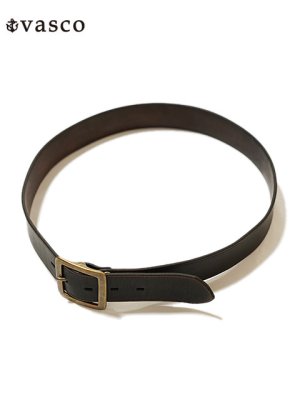 画像1: 【 vasco（ヴァスコ） 】　レザーギャリソンベルト　[ Leather Garrison Belt ] [ BLACK ]