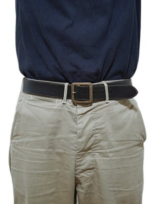 画像2: 【 vasco（ヴァスコ） 】　レザーギャリソンベルト　[ Leather Garrison Belt ] [ BLACK ]