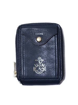 画像2: 【 vasco（ヴァスコ） 】　Leather Naval Round Zip Short Wallet　[ ITALIAN OIL LEATHER ]