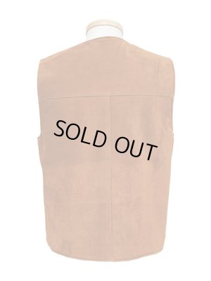 画像4: 【 Y'2 LEATHER（ワイツーレザー） 】　Steer Roughout Wool Boa Vest [ STEER ROUGHOUT (牛革) ] [ Camel ]