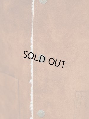 画像7: 【 Y'2 LEATHER（ワイツーレザー） 】　Steer Roughout Wool Boa Vest [ STEER ROUGHOUT (牛革) ] [ Camel ]