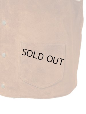 画像8: 【 Y'2 LEATHER（ワイツーレザー） 】　Steer Roughout Wool Boa Vest [ STEER ROUGHOUT (牛革) ] [ Camel ]