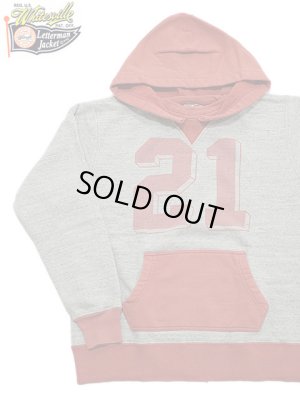 画像1: 【 WhitesVille（ホワイツビル） 】 後付けパーカー  [ ATTACHED HOOD PARKA AGED ] [ H.Gray x Red ]