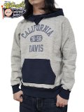 【 WhitesVille（ホワイツビル） 】 後付けパーカー  [ ATTACHED HOOD PARKA ] [ CALIFORNIA DAVIS ] [ Gray x Navy ]