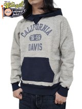 【 WhitesVille（ホワイツビル） 】 後付けパーカー  [ ATTACHED HOOD PARKA ] [ CALIFORNIA DAVIS ] [ Gray x Navy ]