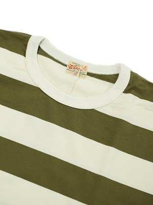 画像3: 【 WhitesVille（ホワイツビル） 】 度詰めボーダーTシャツ [ 30/2 BORDER T-SHIRT ] [ OLIVE ] 【 メール便可 】