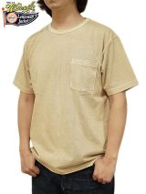 【 WhitesVille（ホワイツビル） 】 ピグメントダイポケットTシャツ [ PIGMENT DYE POCKET T-SHIRT ] [ BEIGE ] 【 メール便可 】