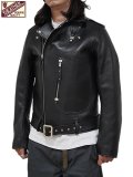 【 Y'2 LEATHER（ワイツーレザー） 】　ECO HORSE 1930'S DOUBLE MOTORCYCLE JACKET [ Eco Horse (馬革) ] [ BLACK ]