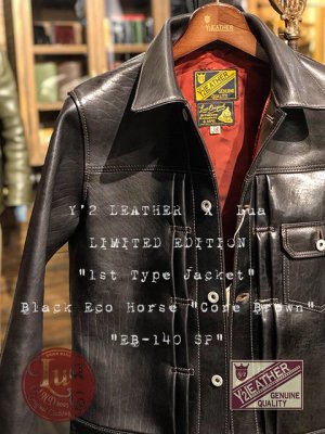 画像2: 【 予約商品 (12月予定) 】 【 LUA×Y'2 LEATHER（ルア×ワイツーレザー） 】 　ルア別注エコホースGジャン ( 1st Type ) [ エコホース（茶芯） ]　[ Lot.13 ]　【 限定モデル 】