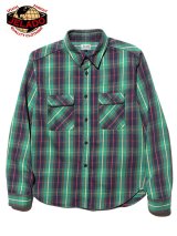 【 予約商品 (11月〜12月予定) 】 【 JELADO（ジェラード） 】　ヘビーチェックネルシャツ [ ショート丈 ] "Unionworkers Shirts" [ Avocado (グリーン系) ] [ 2024年モデル ]