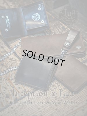 画像1: 【 Lua x Inception（ルア x インセプション） 】　別注ホースバットレザーミニウォレット　[ Horse Butt Leather Mini Wallet ] [ 馬革 ] 【 メール便可 】 