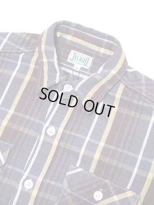 画像3: 【 JELADO（ジェラード） 】　ヘビーチェックネルシャツ　[ ショート丈 ]　"Unionworkers Shirts"　[ チョコレートブラウン ] 