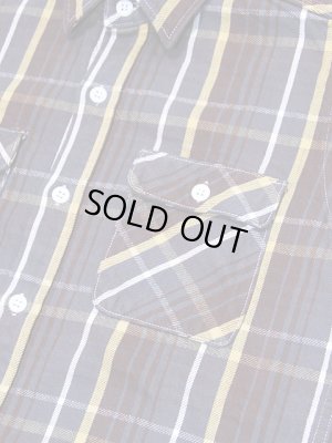 画像4: 【 JELADO（ジェラード） 】　ヘビーチェックネルシャツ　[ ショート丈 ]　"Unionworkers Shirts"　[ チョコレートブラウン ] 