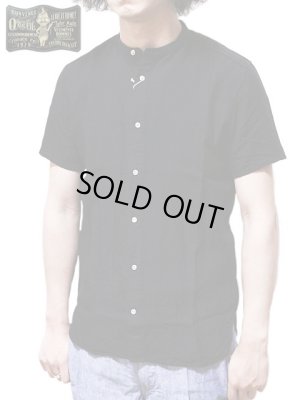 画像1: 【 ORGUEIL（オルゲイユ） 】　リネンバンドカラーシャツ　[ Linen Band Collar Shirt ]　[ BLACK ]