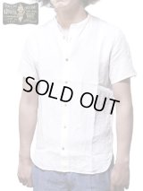 【 ORGUEIL（オルゲイユ） 】　リネンバンドカラーシャツ　[ Linen Band Collar Shirt ]　[ WHITE ]