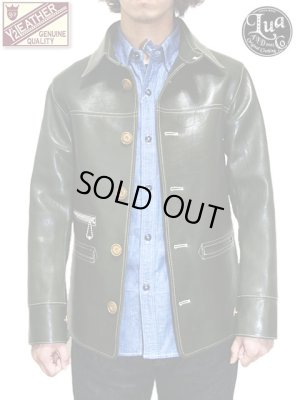 画像2:  【 LUA×Y'2 LEATHER（ルア×ワイツーレザー） 】 　ルア別注ホースハイドカーコート ( OLIVE ) [ オリーブエコホース（馬革） ]　[ Lot.12 ]　[ EC-86 SP ]　【 限定モデル 】