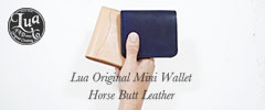 Lua Original ホースバットレザーミニウォレット　[ Original Horse Butt Leather Mini Wallet ] [LMW-05]