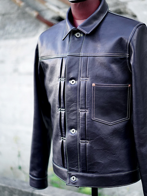 予約商品 】【 Lua × Y'2 LEATHER（ルア × ワイツーレザー） 】 【 Lua別注 】 1st Type Leather Jacket  [ WW2 Model ] ( 大戦モデル ) [ Indigo Horse ] [ Lot.20 ] [ LUA LIMITED EDITION ][ IB-140 SP] | Lua-Blog