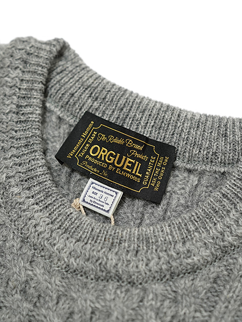 ORGUEIL（オルゲイユ） 】 ケーブルニットベスト [ Cable Knit Vest 