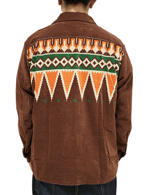 STYLE EYES（スタイルアイズ） 】 コーデュロイオープンカラーシャツ [ Corduroy Sports Shirt ] [  GUATEMALA ] [ BROWN ] - Lua