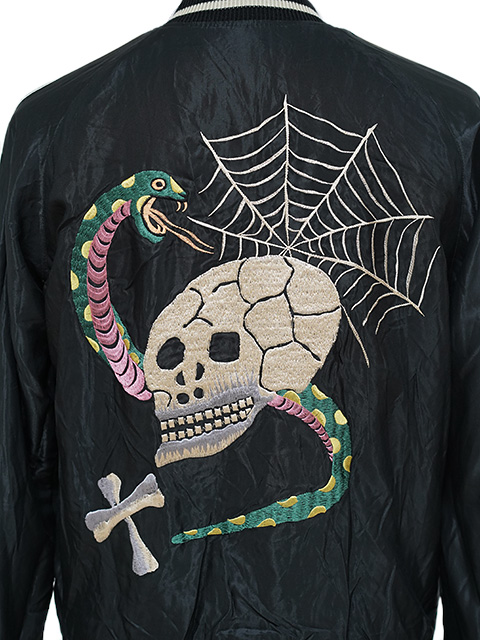 カタログ未掲載モデル 】 【TAILOR TOYO(テーラー東洋）】 リバーシブルアセテートスカジャン [ ACETATE SOUVENIR  JACKET ] [ ROARING TIGER × SPIDERWEB, SNAKE AND SKULL ] - Lua