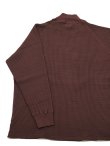 画像2: 【 DUBBLEWORKS（ダブルワークス） 】　ヘヴィーワッフルモックネックサーマル　[ Heavy Waffle Mock Neck Tee ] [ BORDEAUX ]