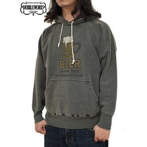 画像: 【 DUBBLEWORKS（ダブルワークス） 】　ピグメントプリントスウェットパーカー　[ FADED SWEAT HOODIE ] [ BEER ] [ PD.SUMIKURO ]