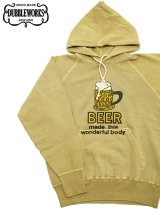 画像: 【 DUBBLEWORKS（ダブルワークス） 】　ピグメントプリントスウェットパーカー　[ FADED SWEAT HOODIE ] [ BEER ] [ PD.DARK BEIGE ]