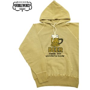 画像: 【 DUBBLEWORKS（ダブルワークス） 】　ピグメントプリントスウェットパーカー　[ FADED SWEAT HOODIE ] [ BEER ] [ PD.DARK BEIGE ]