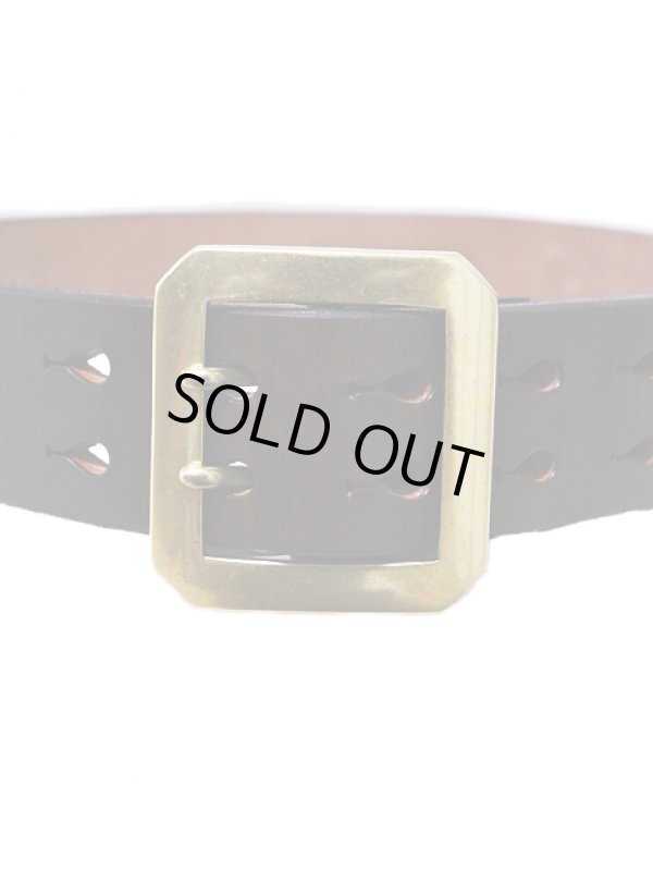 画像2: 【 Pherrow's（フェローズ） 】　UKサドルレザーダブルピンベルト　[ DOUBLE PIN BELT ]　[ BROWN ]