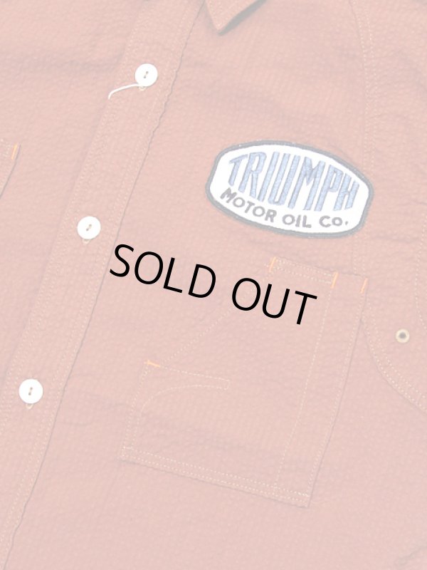 画像4: 【 Pherrow's（フェローズ） 】 半袖カスタムワークシャツ [ TRIUMPH MOTOR OIL CO. ]　[SHORT SLEEVE WORK SHIRT]