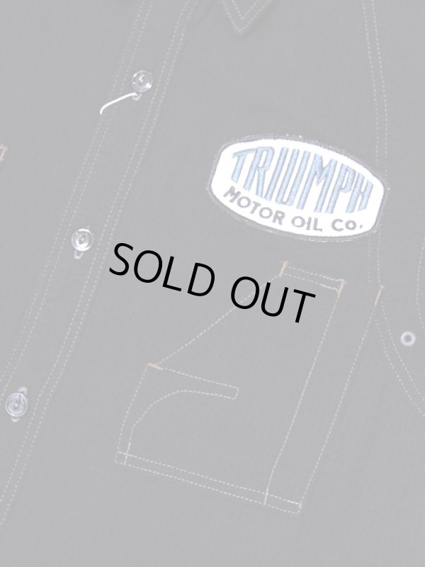 画像4: 【 Pherrow's（フェローズ） 】 半袖カスタムワークシャツ [ TRIUMPH MOTOR OIL CO. ]　[SHORT SLEEVE WORK SHIRT]