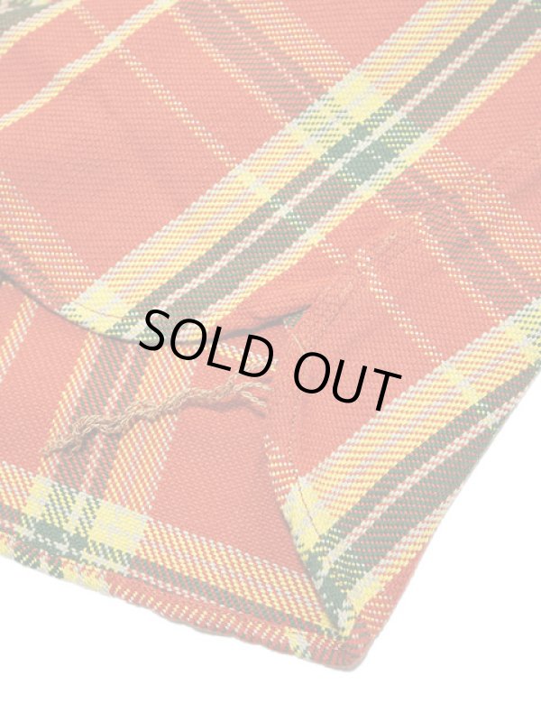 画像5: 【 Pherrow's（フェローズ） 】　ヘビーウェイトフランネルチェックシャツ　[ オレンジ x グリーン ]