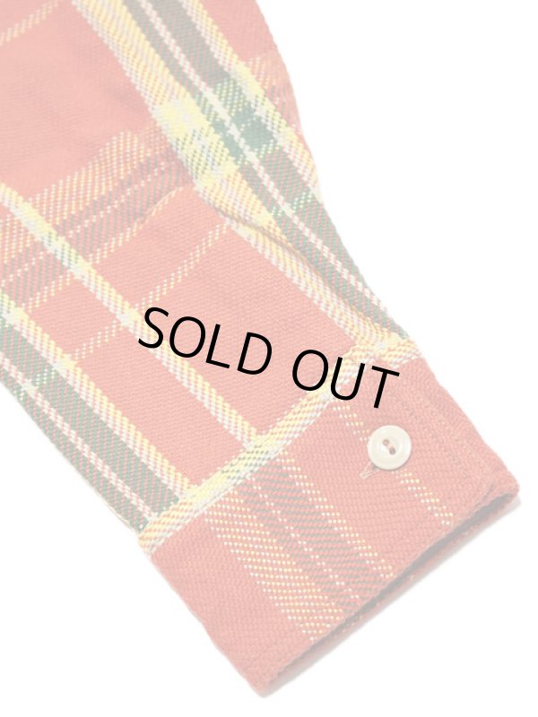 画像6: 【 Pherrow's（フェローズ） 】　ヘビーウェイトフランネルチェックシャツ　[ オレンジ x グリーン ]