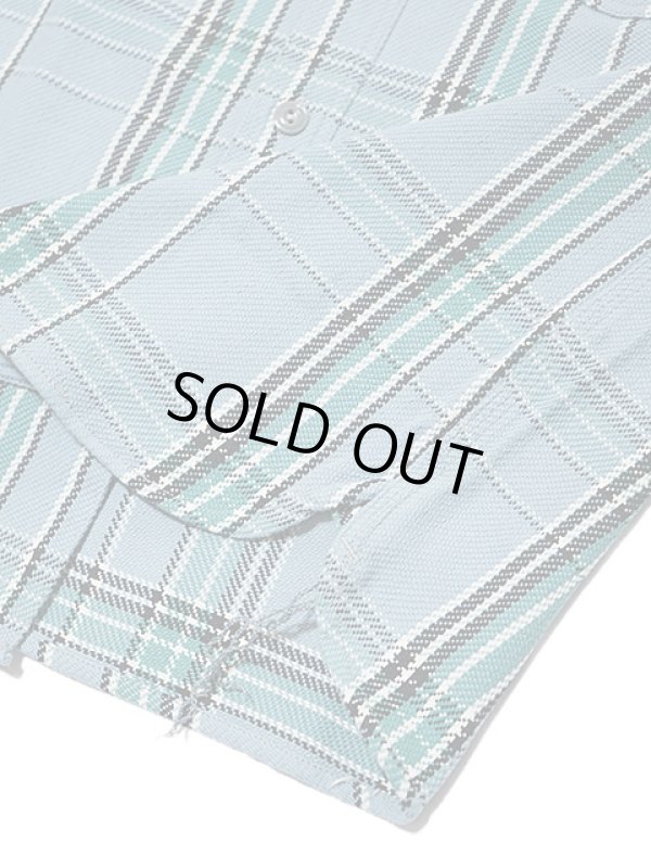 画像8: 【 Pherrow's（フェローズ） 】　ヘビーウェイトフランネルチェックシャツ　[ サックス ]