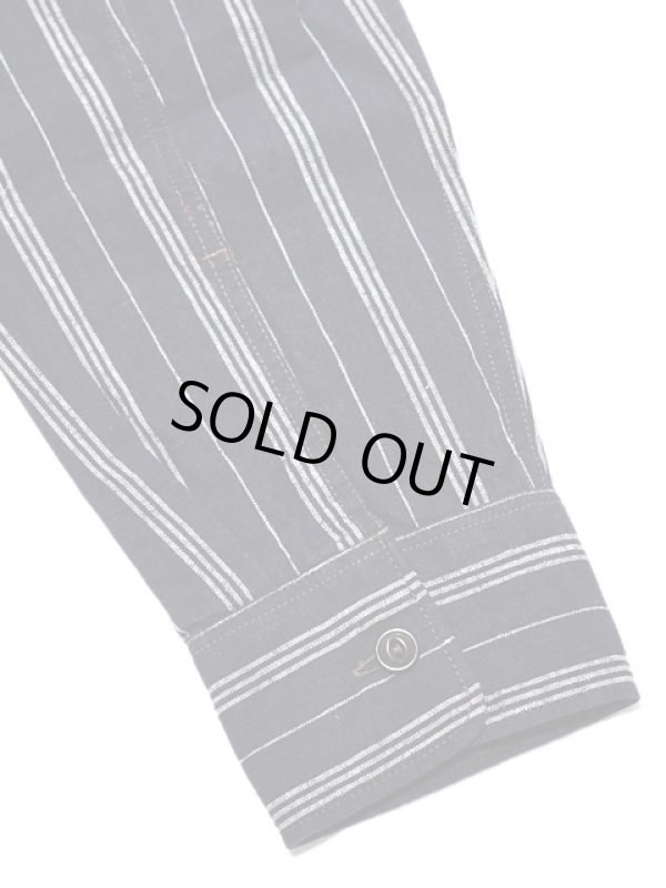 画像6: 【 Pherrow's（フェローズ） 】　ラウンドカラーワークシャツ　[ Round Collar  Work Shirts ]　[ BLACK STRIPE ]