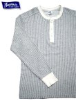 画像1: 【 Pherrow's（フェローズ） 】　杢ストライプヘンリーネックTシャツ　[ Stripe Henry T-Shirt ]