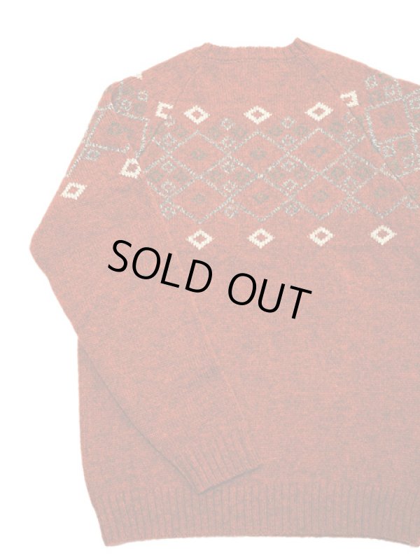 画像4: 【 Pherrow's（フェローズ） 】　◇柄ジャガードニットセーター　[ Jacquard Knit Sweater ]　[ ORANGE ]