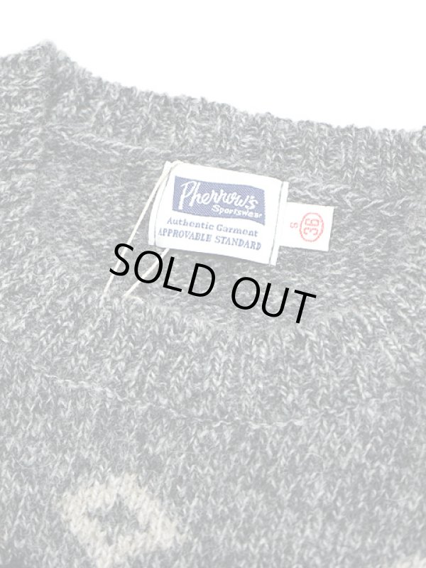 画像9: 【 Pherrow's（フェローズ） 】　◇柄ジャガードニットセーター　[ Jacquard Knit Sweater ]　[ GRAY ]