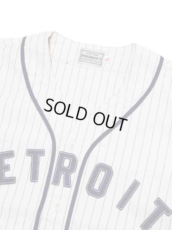 画像3: 【 Pherrow's（フェローズ） 】 半袖ベースボールシャツ [ DETROIT ]　[Baseball Shirts]