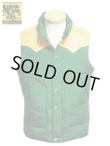 画像: 【 SUGAR CANE（シュガーケン） 】 LEATHER YOKE DOWN VEST